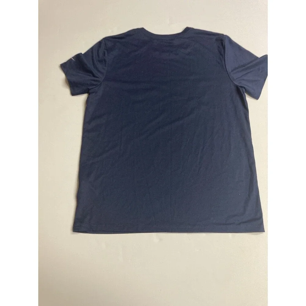 Nike Dri-FIT Men’s M The Nike Tee Lightweight Blue Crew Neck Graphic Logo Tee